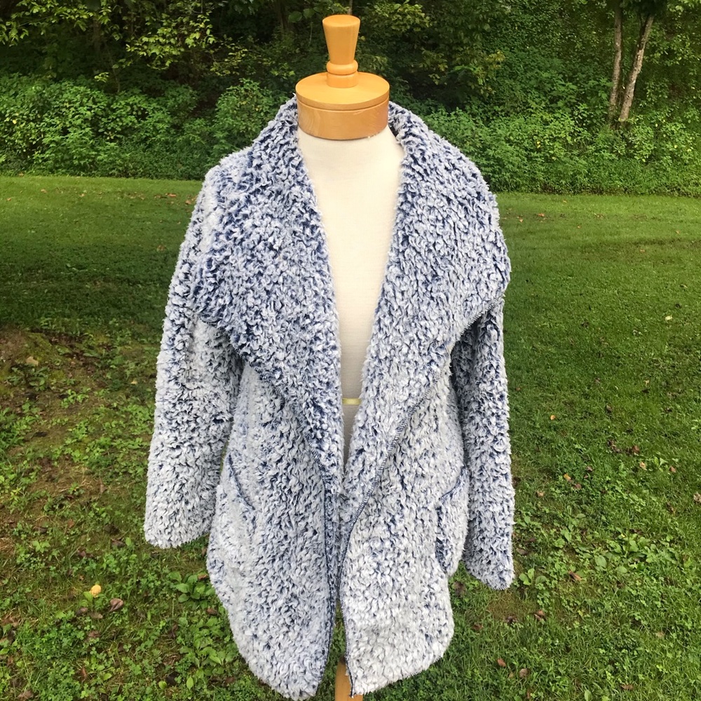 Royal Blue Sherpa Jacket Medium